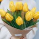 Букет 11 желтых тюльпанов