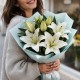 Букет 5 лилий в упаковке