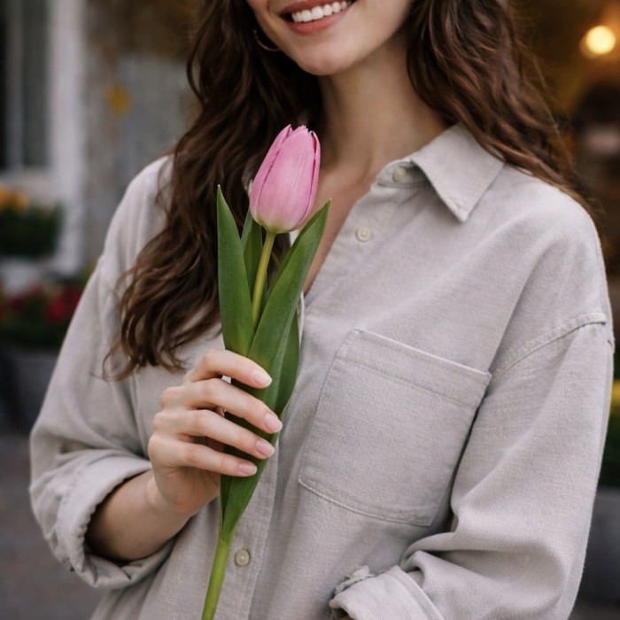 Тюльпан розовый