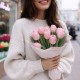 Букет 10 розовых тюльпанов